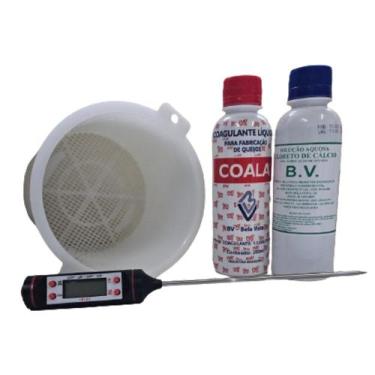Imagem de KIT QUEIJO - Coagulante Coala + Cloreto de Cálcio BV + 1 forma de quei