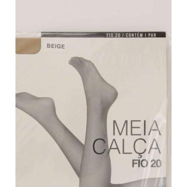 Imagem de Meia Calça Feminina Fio 20 Marisa-73561, Natural, P