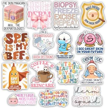 Imagem de TODOLIA Pacote de adesivos dermatológicos (15 peças de 7,6 cm), adesivo dermatologista dermatologista dermatológico, presente de dermatologista, decoração para laptop, tablet, spa, escritório, clínica