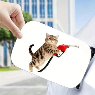 Imagem de Leniutor 1 adesivo de carro de gato chorando, adesivos fofos de vinil de tanque de combustível de carro, decalques adesivos à prova de intempéries para para-choques de janela de carros, caminhões e