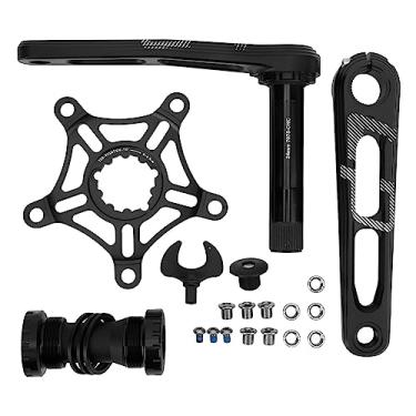 Imagem de RiToEasysports Pedaleira de Bicicleta, Liga de Alumínio 130 Bcd Cnc Alça Oca Baixo Ruído Leve Com de Vedação para Bicicleta Dobrável