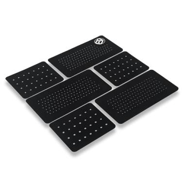 Imagem de Almofada de tração 3 peças/6 peças super forte adesivo 3M aderência máxima para todas as pranchas de surfe: Shortboard, Fish, Longboard, SUP, Skimboard - Stomp ou Deck Pad (preto)