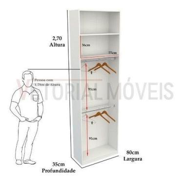 Imagem de Armário Arara Dupla M22 100% Mdf (closet Lojas Organizador) - VETORIAL