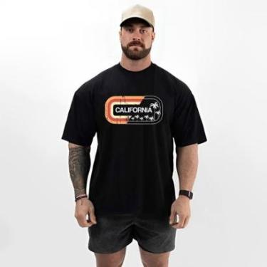 Imagem de Camiseta Masculina Oversized Estampada Conforto Academia-Masculino
