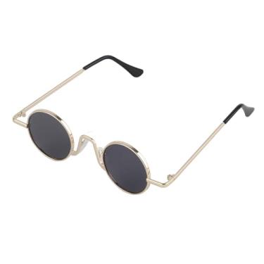 Imagem de ZJchao Óculos de Sol Redondos Com Aro Redondo, óculos de Sol de Resina de Metal Estilo Vintage para Festas da Moda, Atividades Ao Ar Livre, Tamanho Livre
