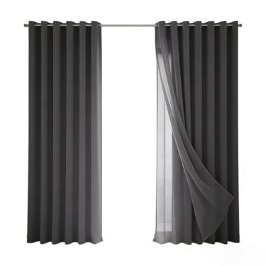 Imagem de Cortina Voil Gaze de Linho com Forro Microfibra - Ilhós Cromados, Ideal para Quartos, Salas e Ambientes Domésticos com Privacidade e Estilo (CINZA,6X2,80)