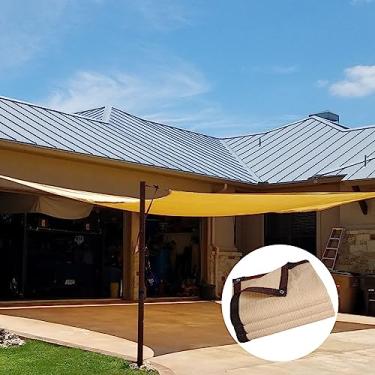 Imagem de Antss Pano de proteção solar bege rede de sombra de jardim para estufas respirável resistente a rasgos tecido de proteção solar resistente aos raios UV para terraço de plantas