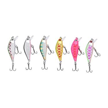 Imagem de Isca de pesca de minnow 6pcs 4,3g 5cm Isca dura artificial em formato de peixe realista de afundamento rápido Design simplificado para pesca em água salgada em água doce Ganchos