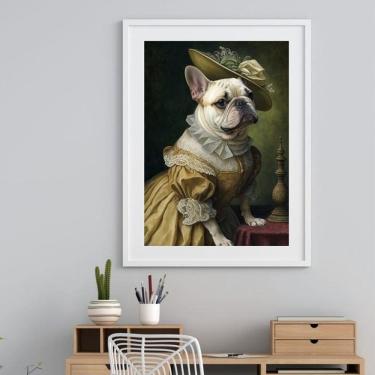 Imagem de Quadro Bulldog Francês Lady - 60X48Cm