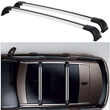 Imagem de YiXi-Partswell 2 peças de rack de teto travável barras transversais bagageiro alumínio apto para Discovery 4 LR4 2010-2016- prata