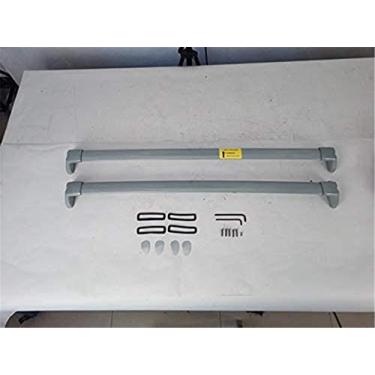 Imagem de YiXi-Partswell 2 peças de rack de teto barras transversais bagageiro alumínio adequado para Audi Q7 2016-2021 - prata