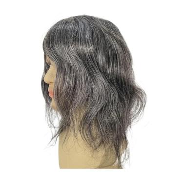 Imagem de Aplique de testa Peruca masculina de cabelo longo 12 polegadas, humano brasileiro, perucas masculinas, base pele fina, substituição pu(1B40#)