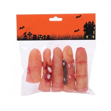 Imagem de 5 unidades Conjunto de Dedos Falsos Halloween Assustadores Unhas Bruxas Assustadoras Brinquedos Brincadeira para Festa Cosplay Festivais Adereços Deco