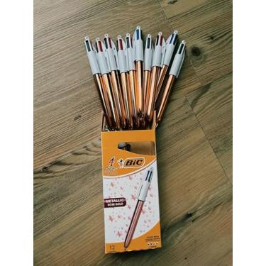 Imagem de Caneta BIC 4 Cores Rose Gold Metálica