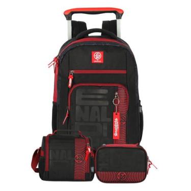 Imagem de Mochila 3 Rodas Enaldinho Youtuber Estojo Lancheira Térmica - Luxcel