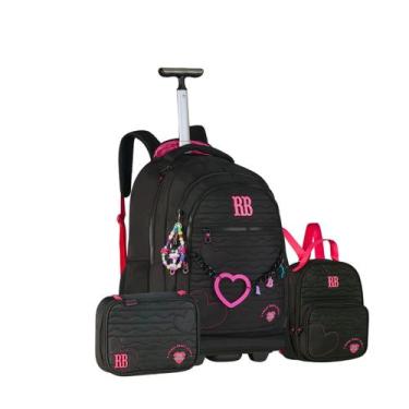 Imagem de Mochila Rodas Lancheira Térmica Rebecca Bonbon Estojo Box - Clio Style