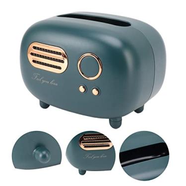 Imagem de Caixa de Capa Papel Higiênico em Forma Rádio Retrô Decorativa Plástico Vintage para Banheiro Sala Estar Quarto Mesa Cabeceira Escritório Decoração Cas