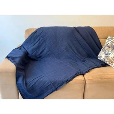 Imagem de Manta Para Sofá Super Gigante 300 x 180 Mtss Tipo Capa De Sofá Decorativa(Uga3,00x1,80M Azul Mesclado)