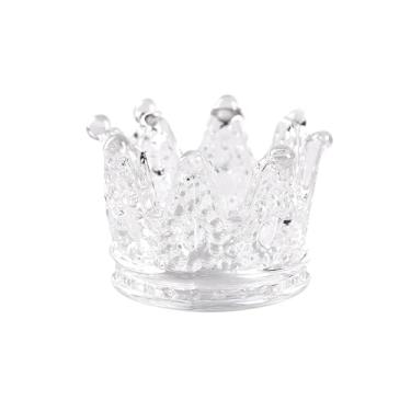 Imagem de KAZIPOP Crown Nail Dappen Dish Clear Dappen Dish Cups Glass Crystal Cup Acrylic Liquid Powder Dappen Monomer Dish Multifuncional Nail Art Suporte de caneta para arte de unhas, pincéis, decoração de