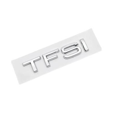 Imagem de Adesivo De Logo 3D Cromado Preto Para Audi A4 A5 A6 TFSI, Emblema Para