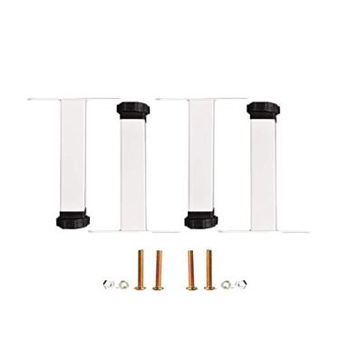 Imagem de Pés de suporte para móveis para vários estilos de camas, mesas, banheiros, altura ajustável, com acessórios, estável (branco, 35 cm)