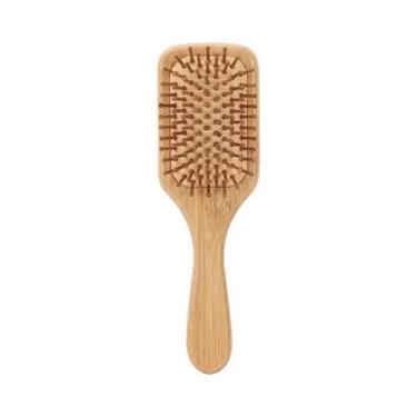 Imagem de Escova De Cabelo Antiestática De Bambu Natural Com Almofada De Ar Para