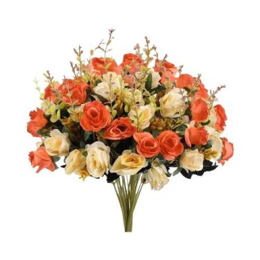Imagem de Flores Artificiais De Rosa De Seda Para Casamento, Decoração De Casa, 