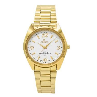 Imagem de Relógio Masculino Orinet Original Prova D'água Luxo, Gold/Whit