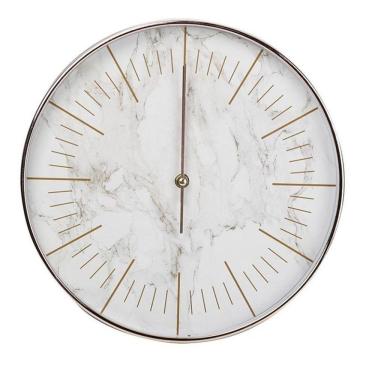 Imagem de Relógio De Parede Rose Gold 30cm Fundo Em Desenhos De Mármore