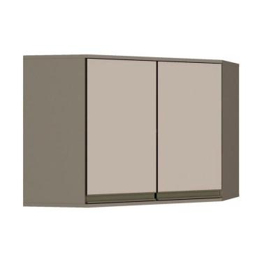 Imagem de Armário De Cozinha Modulado Canto Oblíquo Connect C/ 2 Portas Duna/cristal - Henn