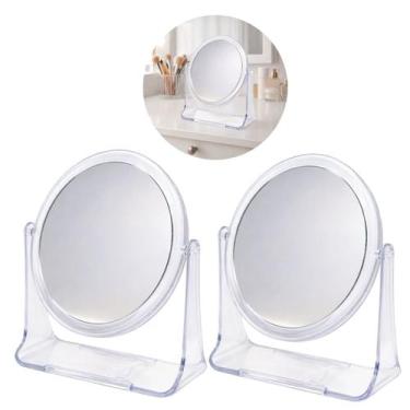 Imagem de Kit 2 Espelhos de Mesa em Acrilico Giratório Dupla Face - New Goods