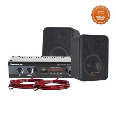 Imagem de Kit Som Ambiente Ambience 2000 Od V2 Preto Hayonik