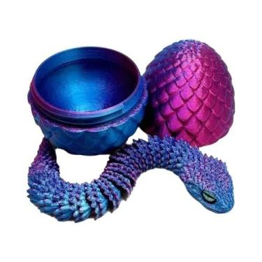 Imagem de Figurinha De Cobra Impressa Em 3D Com Olhos Incríveis, Multiarticulada