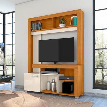 Imagem de Estante Home Theater Ambiente Flávia Cinamomo Off White - Madetec