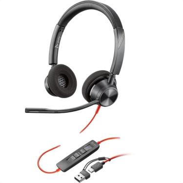 Imagem de Headset Blackwire BW3320 USB-C com Adaptador USB-A 8X220AA Poly