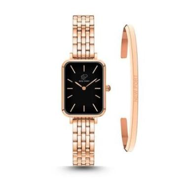 Imagem de Relógio Feminino Elegante Rose Casual New Port Com Bracelete-Feminino