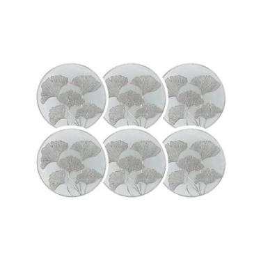 Imagem de Jogo Americano Prata Metalizado 38cm Kit 6 Rafimex