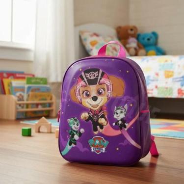 Imagem de Mochila Infantil Patrulha Canina Tamanho P - Roxa - Max Toy