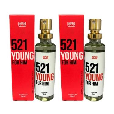 Imagem de Kit 2 Perfume Masculino 521 Young For Him Amakha Paris 15Ml