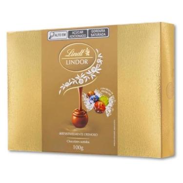 Imagem de Bombons Chocolate Lindt Lindor Caixa Presente Sortidos 100G