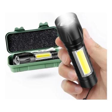Imagem de Mini Lanterna 9Cm Tática Recarregável Luz Negra Alerta - Jiaxi