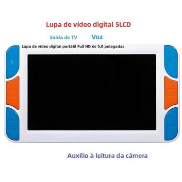 Imagem de Lupa Digital Portátil LCD De 5.0 Polegadas 3-48X Com Saída HDMI E AV P