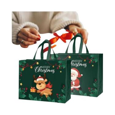 Imagem de Sacolas Reutilizáveis Dobráveis De TNT 1 2 4 Peças Portáteis Para Emba