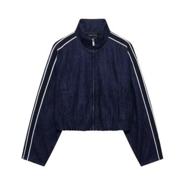 Imagem de Conjunto Feminino De Calça Jeans High Street Com Jaqueta De Gola Alta 