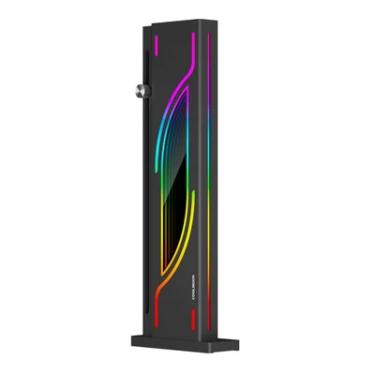 Imagem de Suporte Placa De Vídeo (GPU) GH6, Coolmoon, Ajuste Vertical, Preto, LED Infinito ARGB 5V, Alumínio