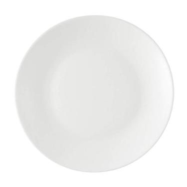 Imagem de Kit 24 Pratos Rasos 18cm Brancos Plásticos Coza Duro para Refeição Resistente