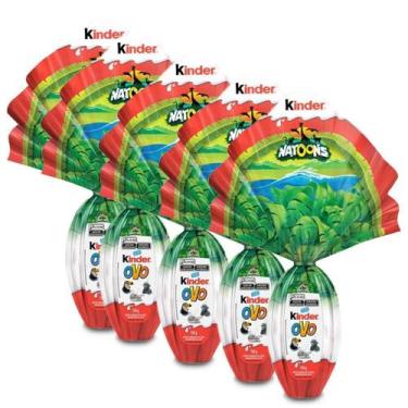 Imagem de Ovo De Páscoa Kinder Chocolate Natoons Kit 5 Unidades 150G