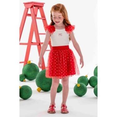 Imagem de Conjunto Infantil Menina Regata/Saia Tule Vermelho Mon Sucré-Feminino