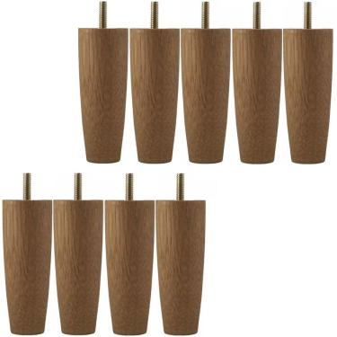 Imagem de Kit 9 Pés Para Móveis Cama Casal Pé Para Cama Box Em Madeira