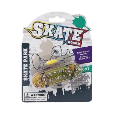 Imagem de Skateboard De Dedo Metálico Com Ponta Côncava Rasa E Dupla Curvatura, 